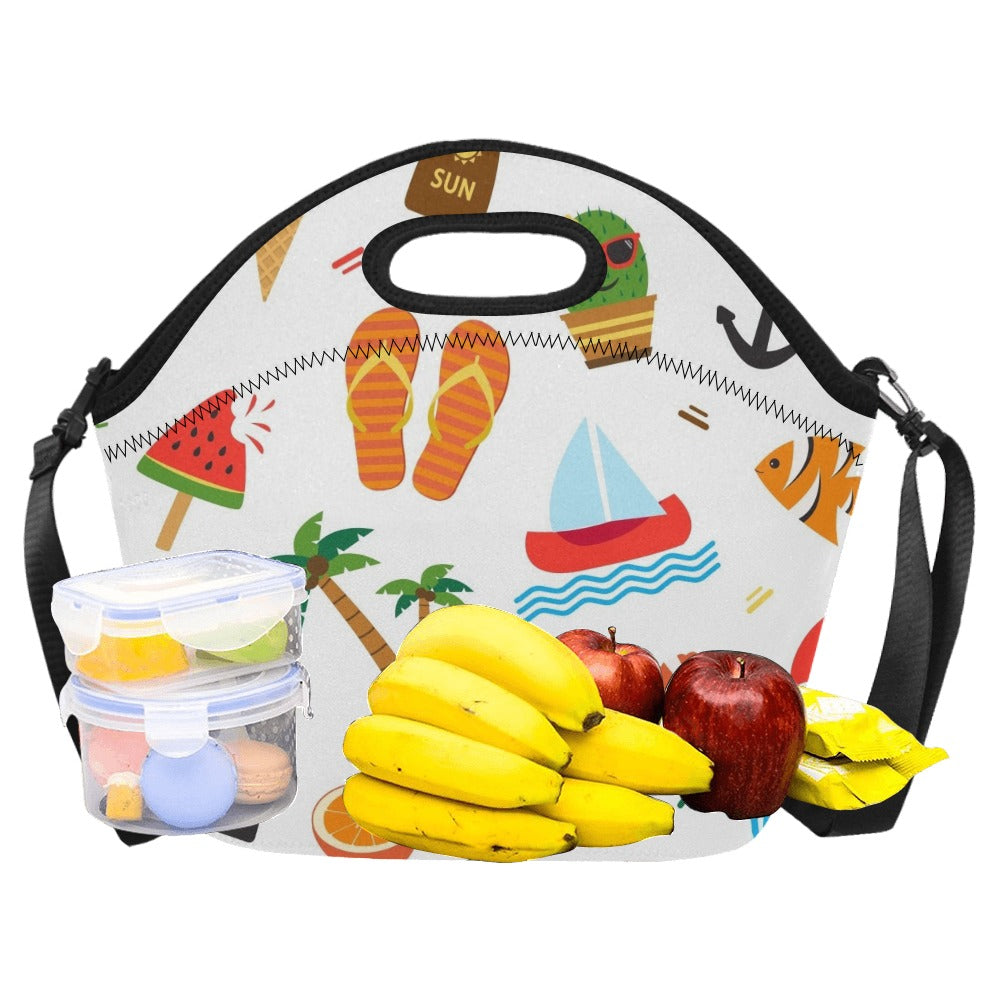 Beach Time - Neoprene Lunch Bag Neoprene Lunch Bag Printed Offshore