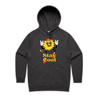 Stay Cool - Womens Hoodie Coal Womens Hoodie Printed In Australia
