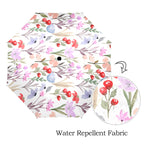 Floral Watercolour - Semi-Automatic Foldable Umbrella (Model U12) Semi-Automatic Foldable Umbrella (U12)
