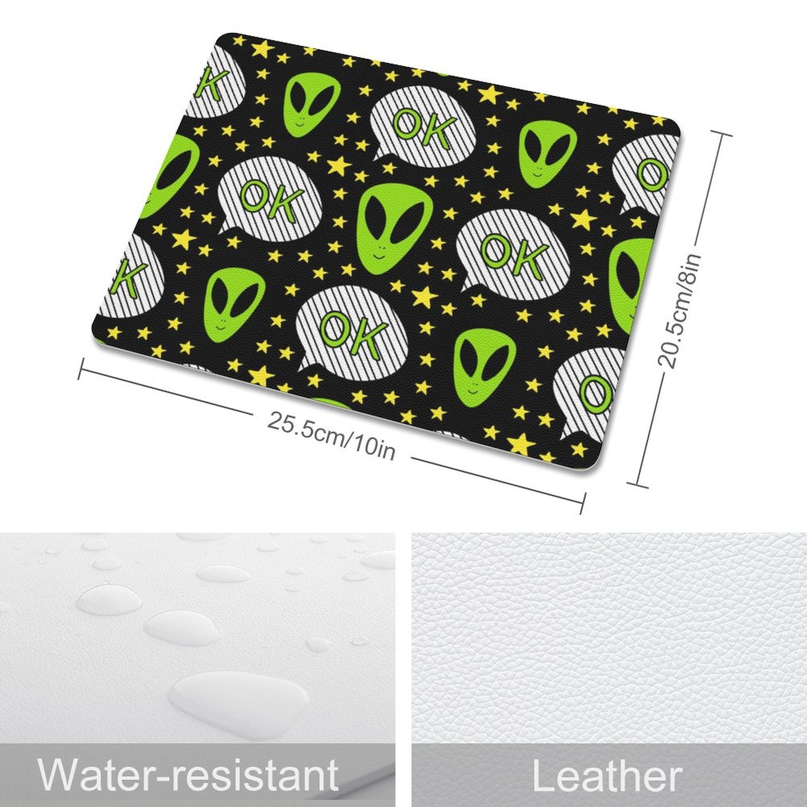 Alien OK - Leather Mouse Pad Leather Mouse Pad Printed Offshore Sci Fi