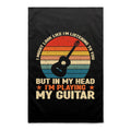 In My Head I'm Playing My Guitar AS Colour Tea Towel Default Title Tea Towel Music Printed In Australia