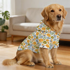 Retro Boho Flower Pet Hoodie (Large Size)