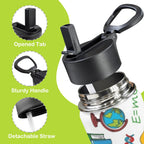 School Time - 12oz Kids Water Bottle with Straw Lid