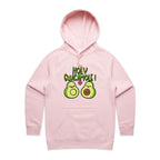 Holy Guacamole, Pregnant Avocado - Womens Hoodie Pink Womens Hoodie Food Printed In Australia
