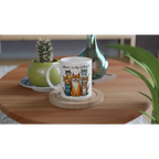 Where Is My Coffee, Cranky Cats - White 11oz Ceramic Mug White 11oz Mug animal Coffee Globally Fulfilled