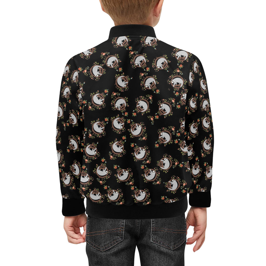 Baby Sloths Kids Bomber Jacket Kids Bomber Jacket animal Printed Offshore