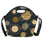 Planets Neoprene Lunch Bag/Large (Model 1669) One Size Neoprene Lunch Bag Printed Offshore Space