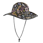 Retro Music Mix Wide Brim Bucket Hat Wide Brim Bucket Hat Music Printed Offshore Retro
