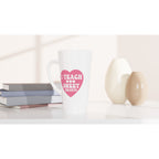 I Teach Sweet Hearts White Latte 17oz Ceramic Mug Latte Mug Globally Fulfilled Teacher