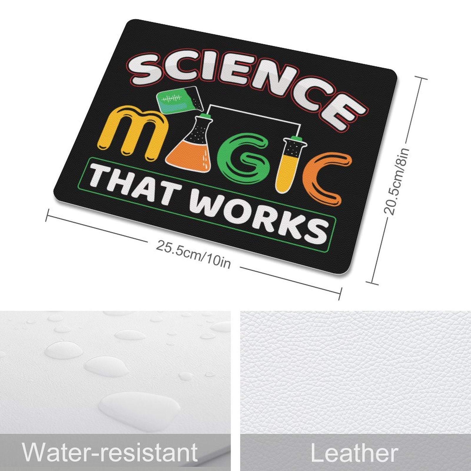 Science, Magic That Works Leather Mouse Pad Leather Mouse Pad Printed Offshore Science