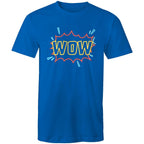 Wow, Comic Book - Mens T-Shirt Bright Royal Mens T-shirt comic Printed In Australia