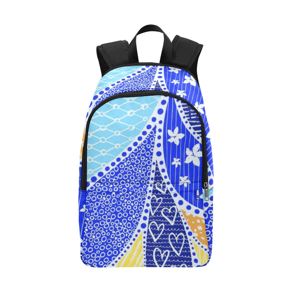 Blue Swirl - Fabric Backpack
