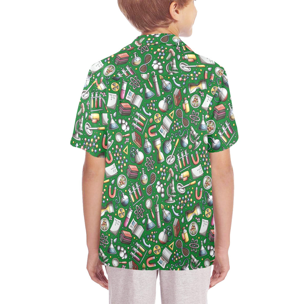 Science Love Senior Kids Hawaiian Shirt Senior Kids Hawaiian Shirt 8-15 Printed Offshore Science