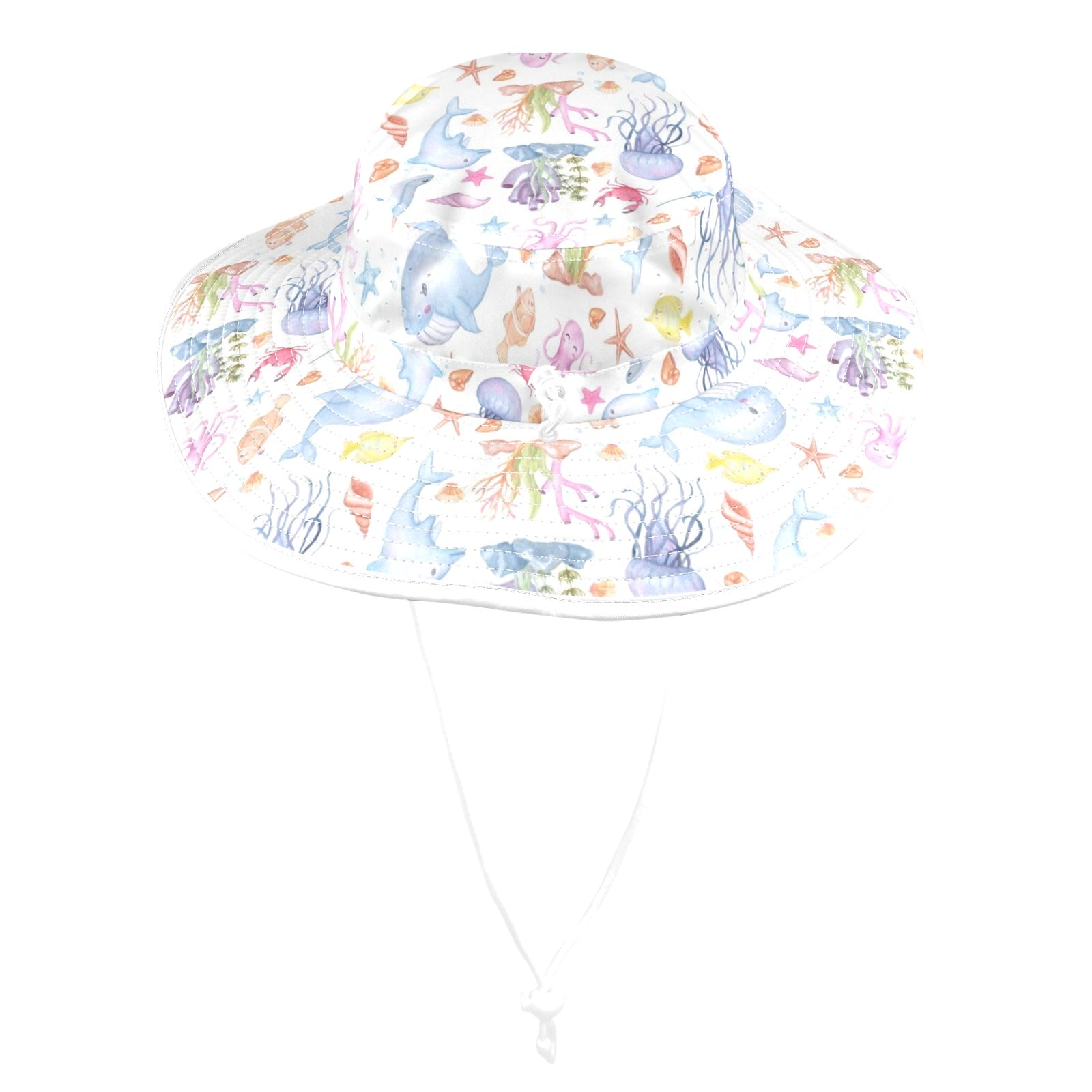 Under The Sea Wide Brim Bucket Hat Wide Brim Bucket Hat animal Ocean Printed Offshore