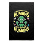 Alien, I'm Not Saying It Was Humans - AS Colour Tea Towel Black One Size Tea Towel Printed In Australia Sci Fi