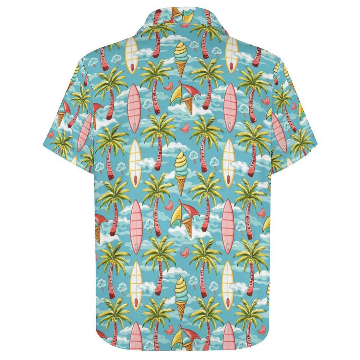 Summer Surf Women's Collared Pocketless Short Sleeve Shirt
