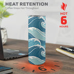 Ocean Waves - 20oz Tall Skinny Tumbler with Lid and Straw