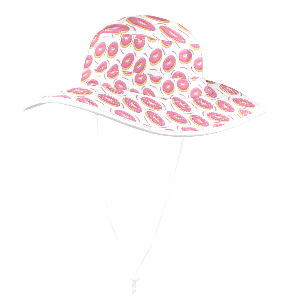 Pink Donuts Wide Brim Bucket Hat Wide Brim Bucket Hat Food Printed Offshore