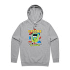 Fun Begins With The Press Of A Button, Games - Mens Hoodie Grey Marle Mens Hoodie Games Printed In Australia