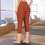 Halloween Black Cats Women's High Waist Pocket Capri Yoga Leggings