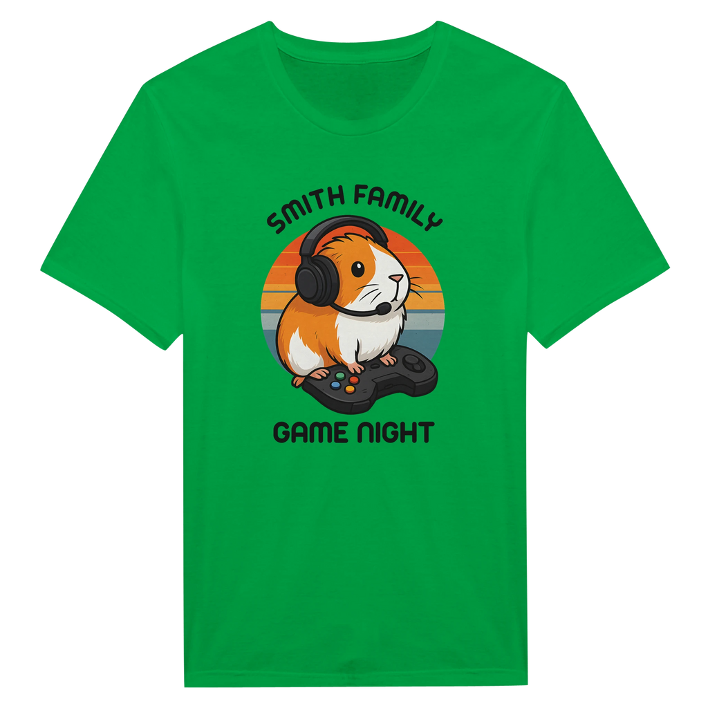 Family Game Night - Personalised T-shirt Irish Green Personalised T-shirt customise Games Globally Fulfilled personalise