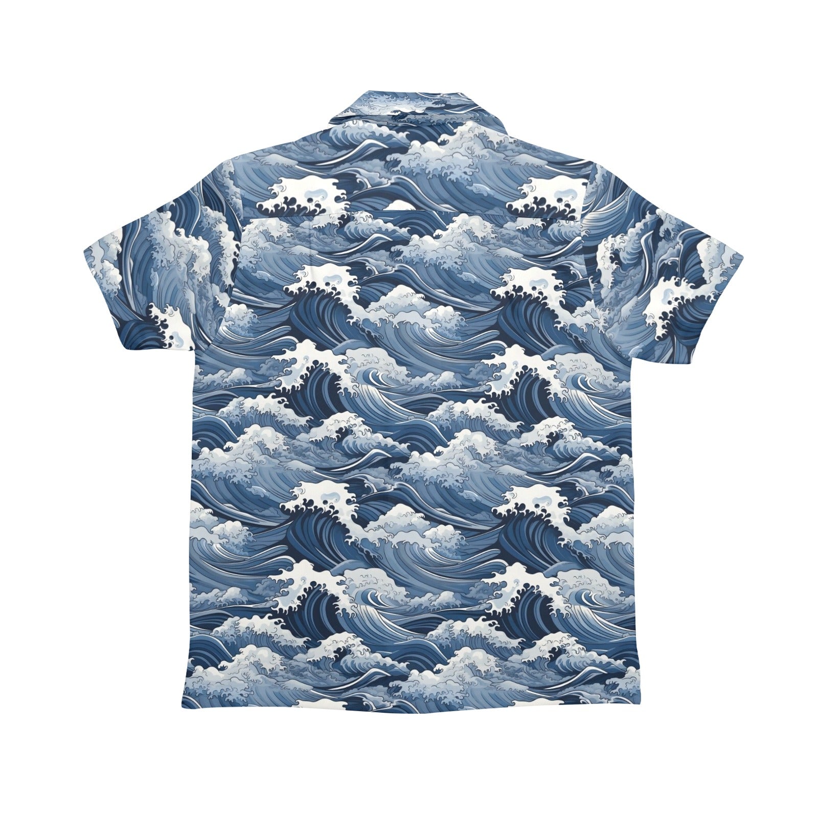 Japanese Waves Senior Kids Hawaiian Shirt
