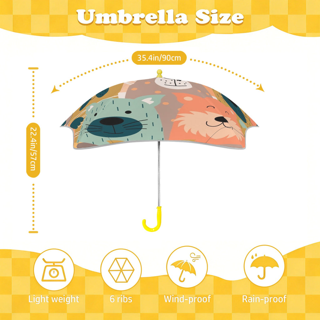 Lots Of Dogs Kids Safe Round Corner Umbrella Kids Safe Round Corner Umbrella animal Printed Offshore