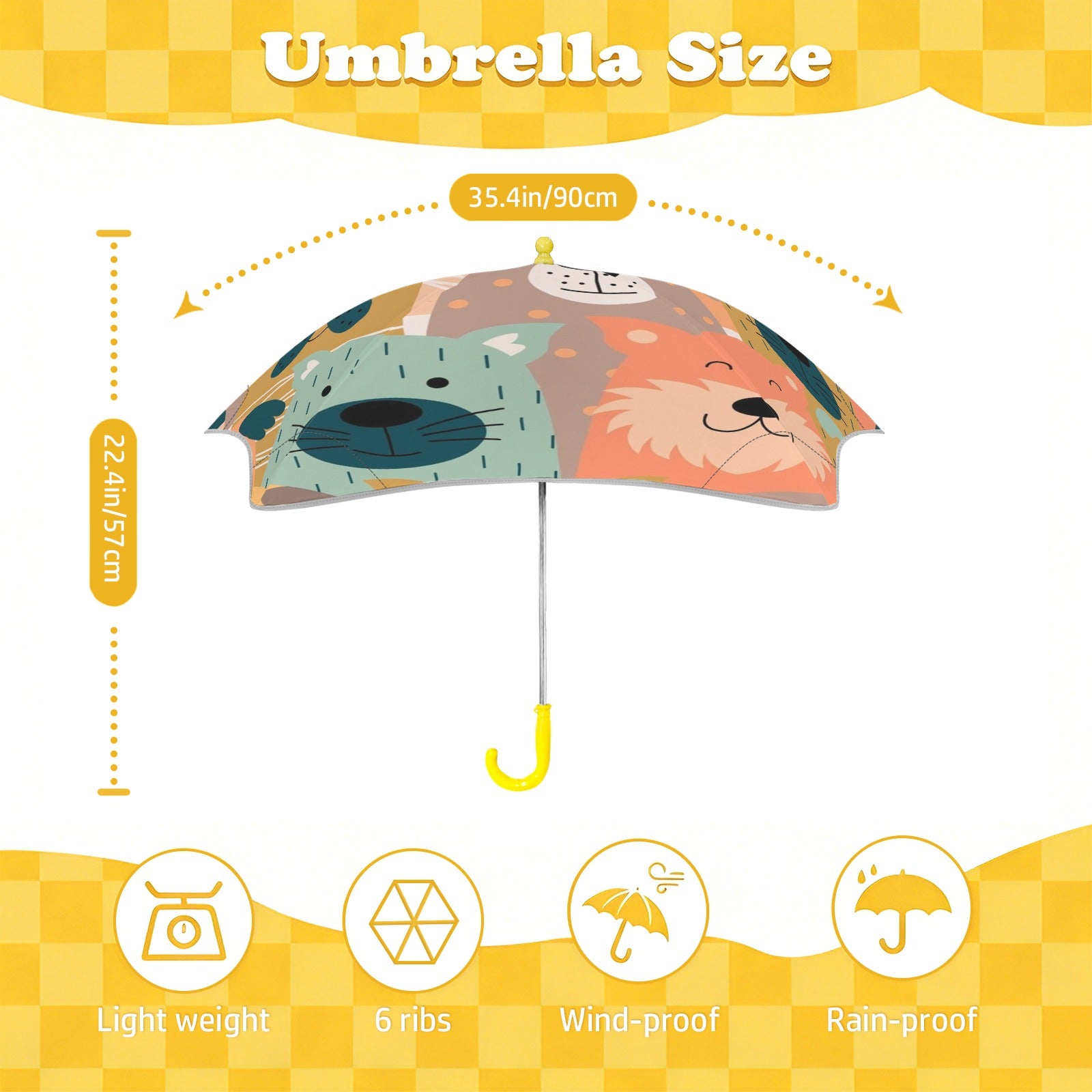 Lots Of Dogs Kids Safe Round Corner Umbrella Kids Safe Round Corner Umbrella animal Printed Offshore