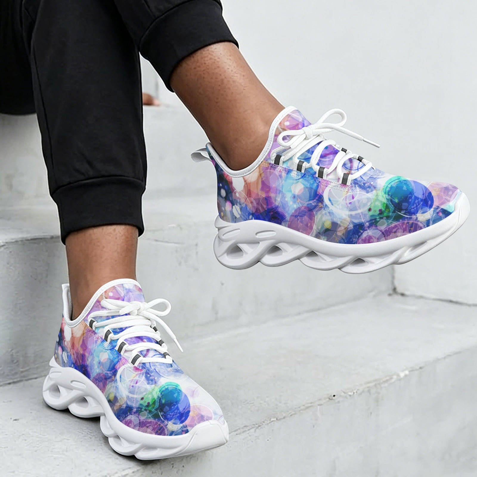 Watercolour Women's Twisted Sole Sneakers