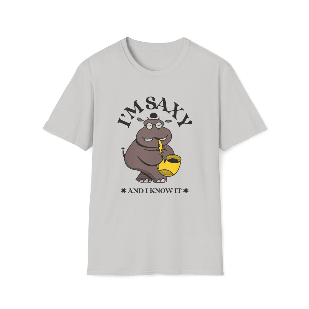 I'm Saxy And I Know It, Saxophone Hippo - Unisex Softstyle T-shirt