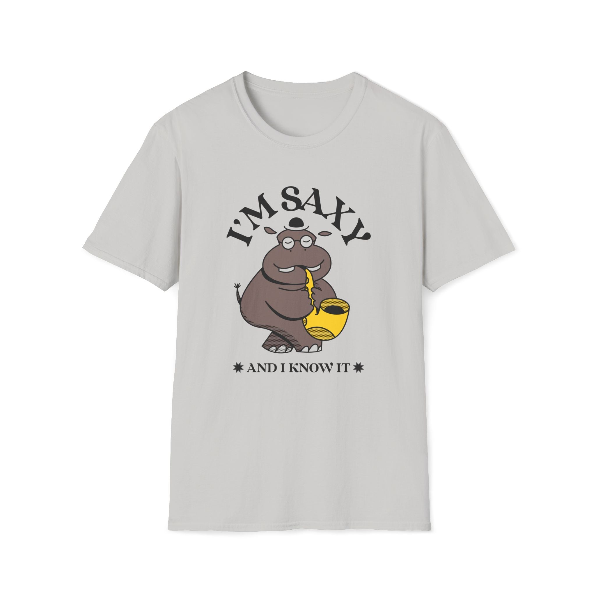 I'm Saxy And I Know It, Saxophone Hippo - Unisex Softstyle T-shirt