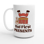 But First Presents, Santa In Chimney - White 15oz Ceramic Mug Default Title Christmas 15oz Mug