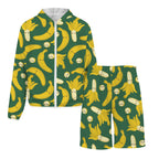 Happy Bananas Men's Lightweight Sun Hoodie & Shorts Set Men's Lightweight Sun Hoodie & Shorts Food Printed Offshore