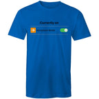 Currently On Aeroplane Mode - Mens T-Shirt Bright Royal Mens T-shirt Printed In Australia Tech
