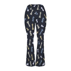 Chess Pattern - High Waist Crossover Tummy Control Flare Leggings High Waist Flare Leggings Chess Games Printed Offshore