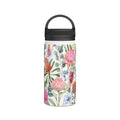 Australian Native Flowers Stainless Steel Water Bottle, Handle Lid White 12oz Stainless Steel Water Bottle With Handle Lid Globally Fulfilled Plants