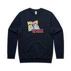 For Life's Big Decisions, Fortune Teller - AS Colour Stencil Crew Navy Sweatshirt Games Printed In Australia