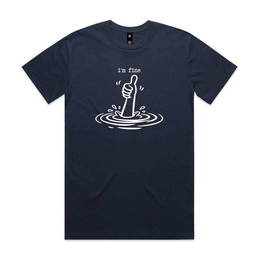 I'm Fine Drowning Thumbs Up Men's AS Colour T-shirt