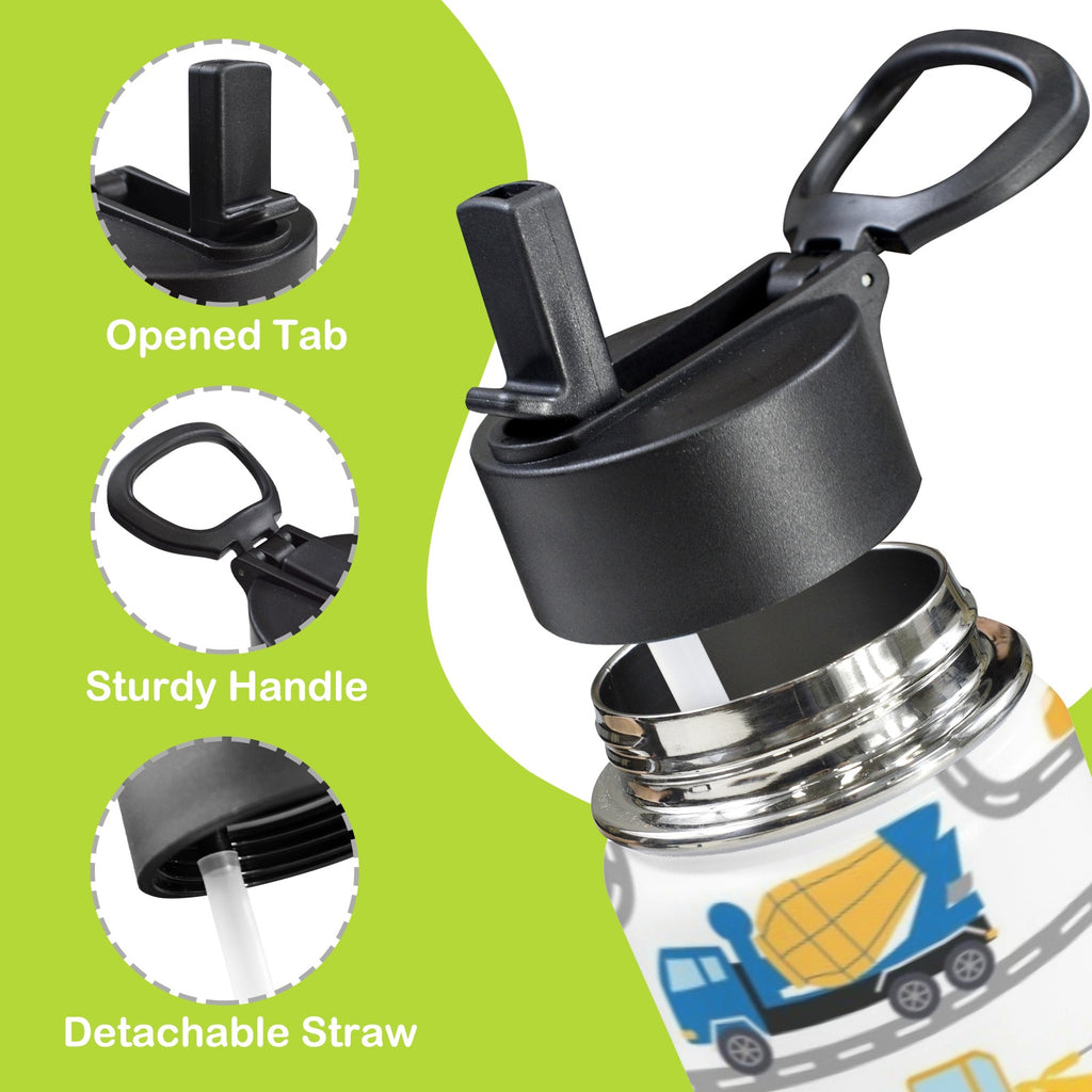 On The Road 12oz Kids Water Bottle with Straw Lid