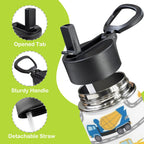 On The Road 12oz Kids Water Bottle with Straw Lid