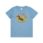 Dachshund, I've Got Friends In Low Places Kid's AS Colour T-shirt Carolina Blue Kids Youth T-shirt animal Printed In Australia