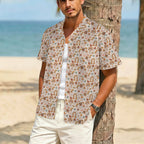 Peace And Love Men's Crinkle Hawaiian Shirt