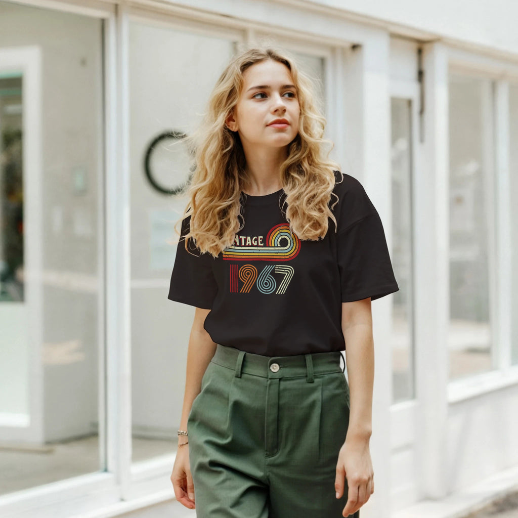 Personalise - Vintage Birth Year - Classic Unisex Crewneck T-shirt | Gildan® 64000 Personalised T-shirt