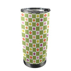 Flower Check 20oz Mobile Tumbler with Lid (Black Lock) One Size 20oz Travel Mug Plants Printed Offshore