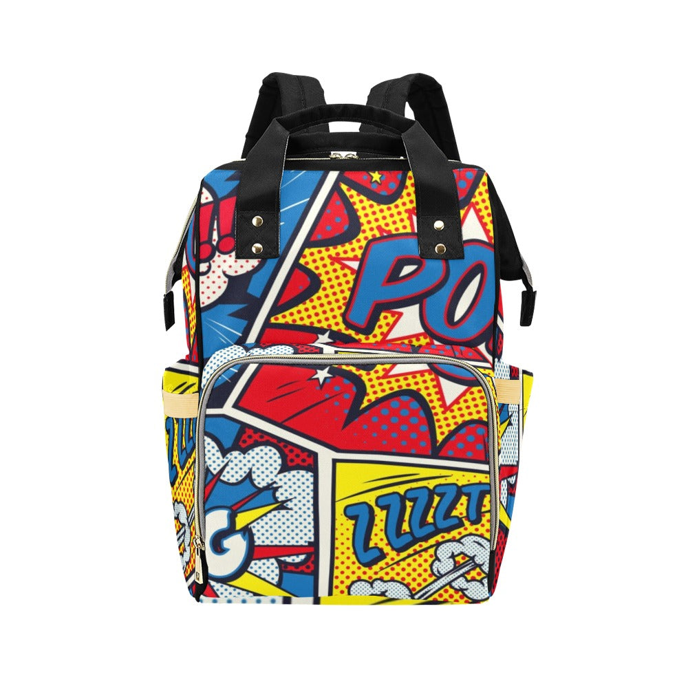 Comic Book - Multi-Function Backpack, Nappy / Diaper Bag