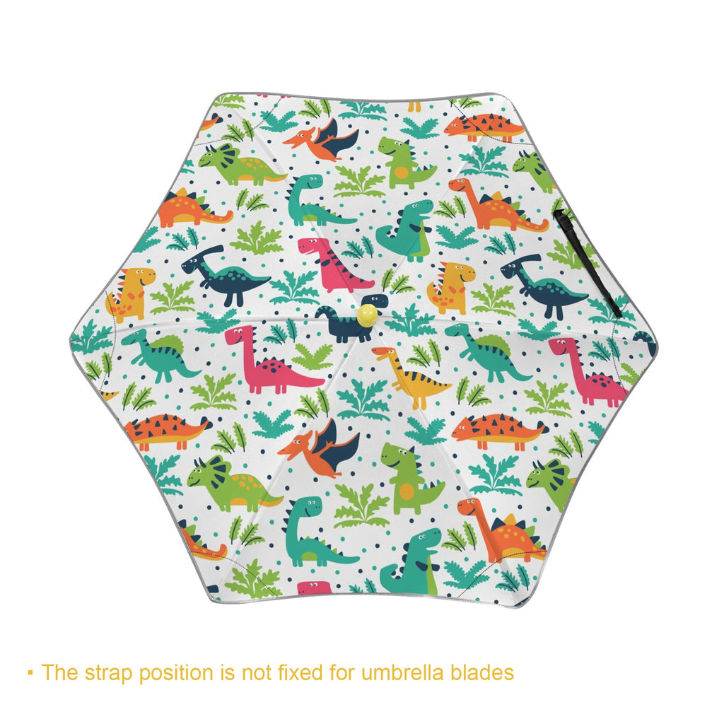 Cute Cartoon Dinosaurs Kids Safe Round Corner Umbrella Kids Safe Round Corner Umbrella animal Printed Offshore