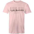 Guitar Timeline - Mens T-Shirt Pink Mens T-shirt Music Printed In Australia