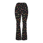 Candy High Waist Crossover Tummy Control Flare Leggings High Waist Flare Leggings Food Printed Offshore