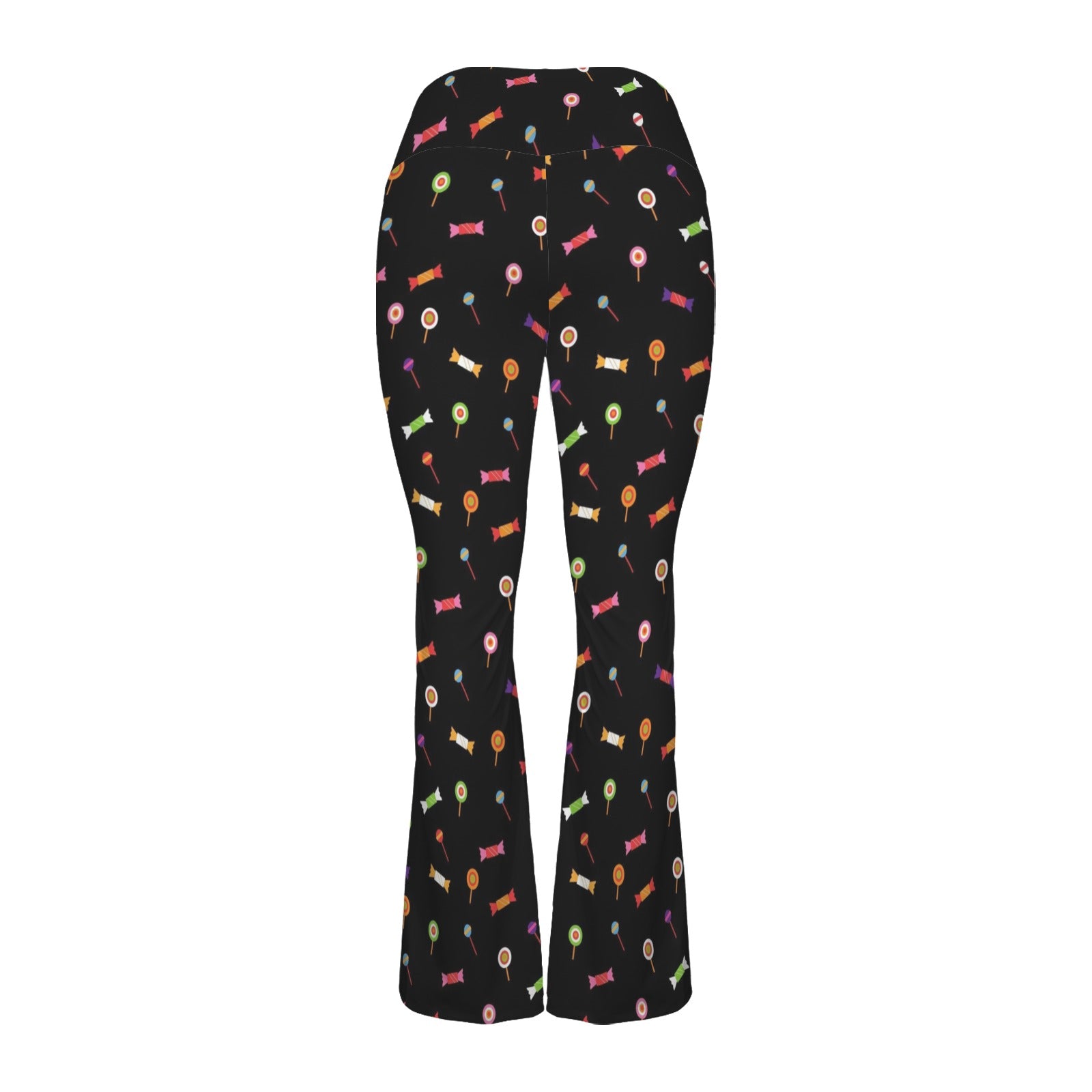 Candy High Waist Crossover Tummy Control Flare Leggings High Waist Flare Leggings Food Printed Offshore