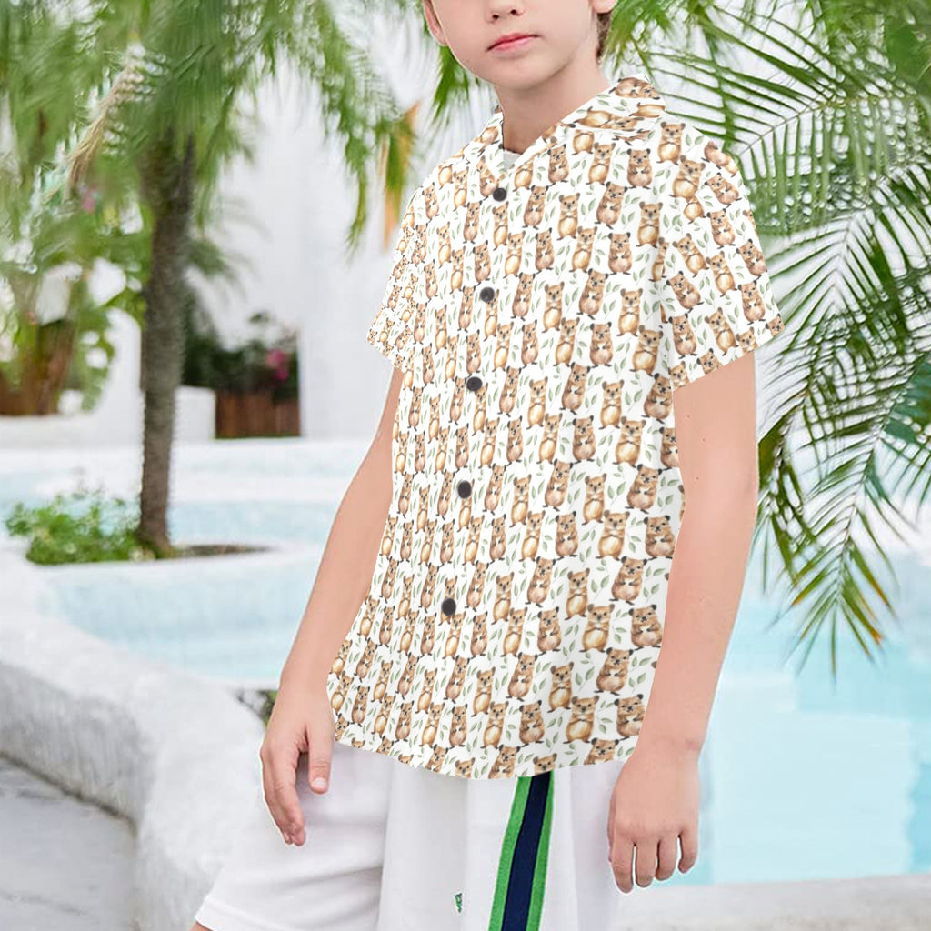 Quokkas Senior Kids Hawaiian Shirt